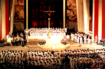 Messe solonnelle lors du 27e congrès des Pueri Cantores en 1995 - Oratoire Saint-Joseph